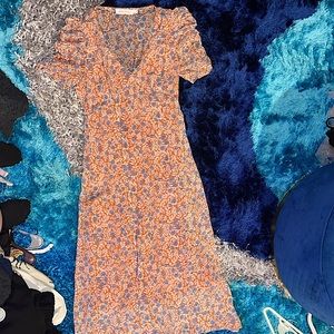 Midi flower summery dress